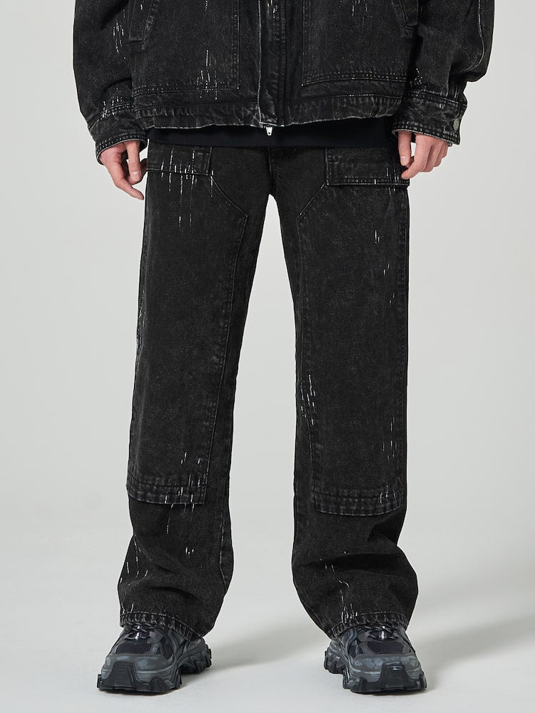 JUUN.J Denim Painter Pants Black