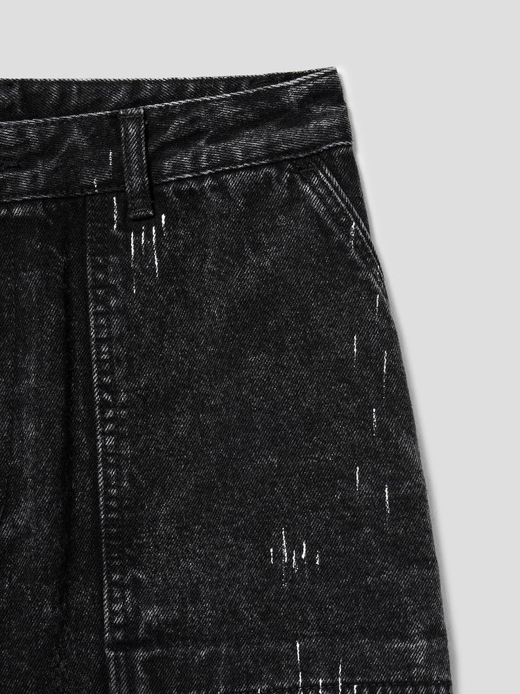 JUUN.J Denim Painter Pants Black