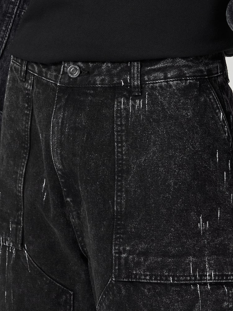 JUUN.J Denim Painter Pants Black