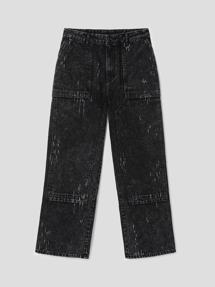 JUUN.J Denim Painter Pants Black