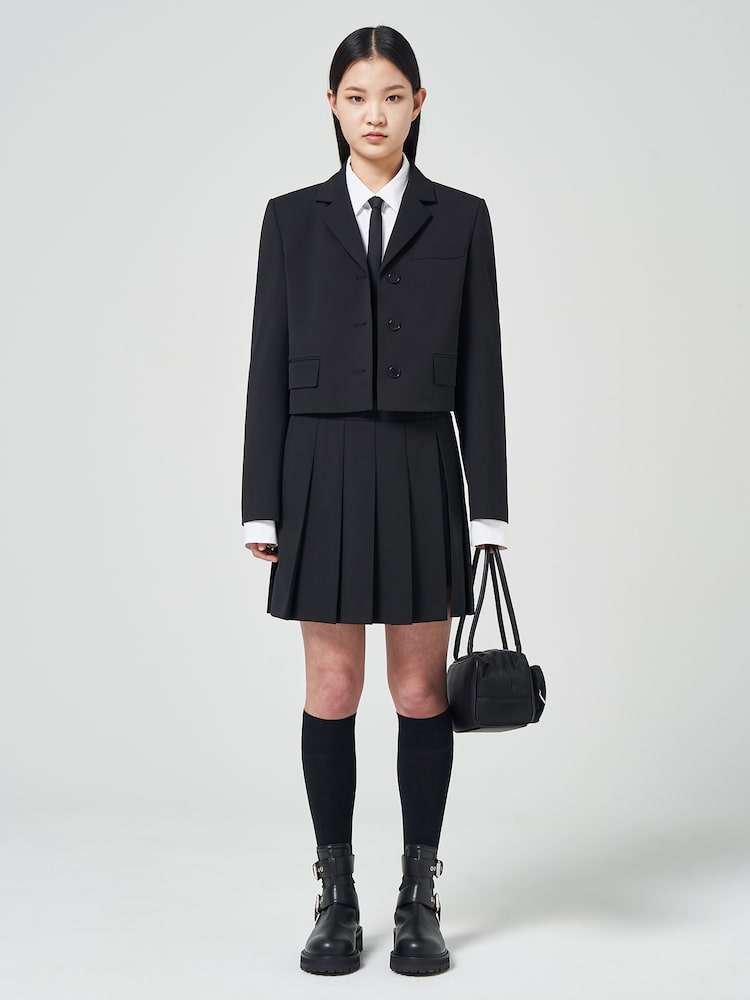 JUUN.J Single Crop Jacket Black