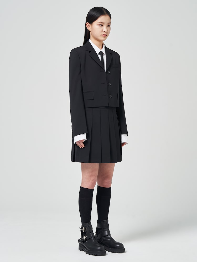 JUUN.J Single Crop Jacket Black