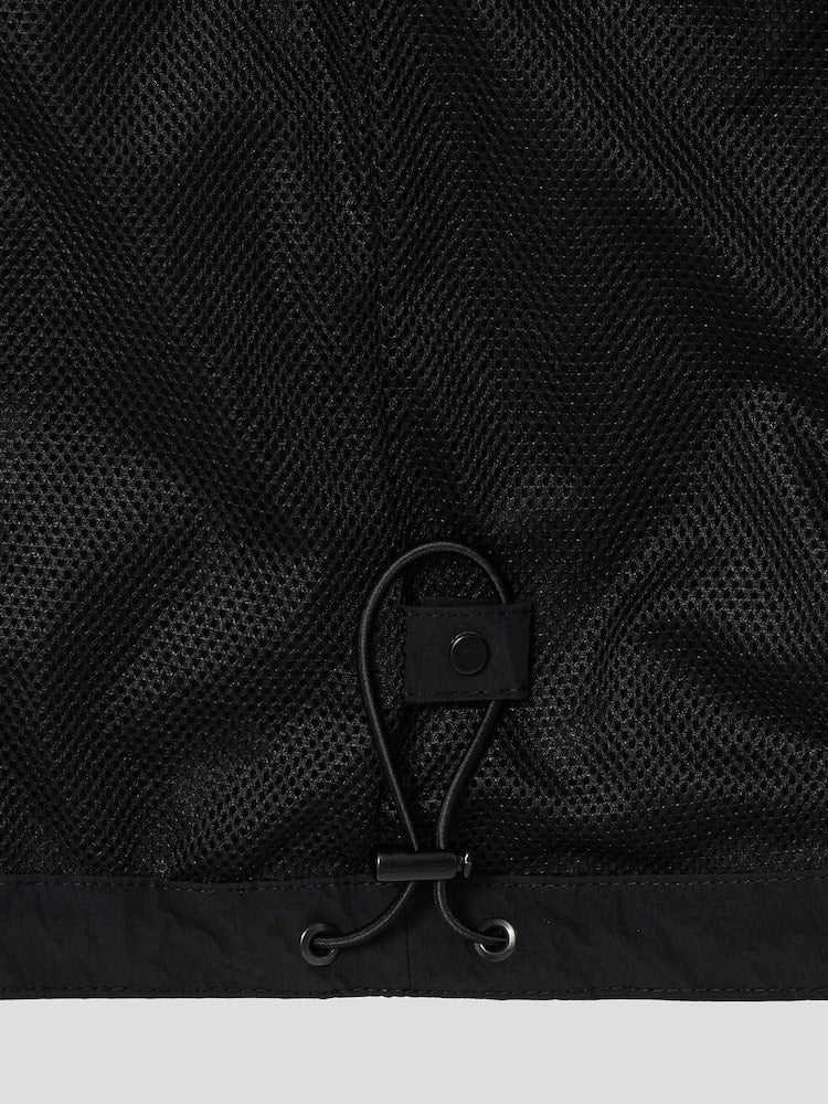 JUUN.J Nylon Puckering Hood Housecleaning Black