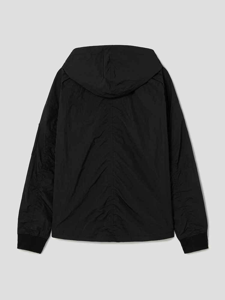 JUUN.J Nylon Puckering Hood Housecleaning Black