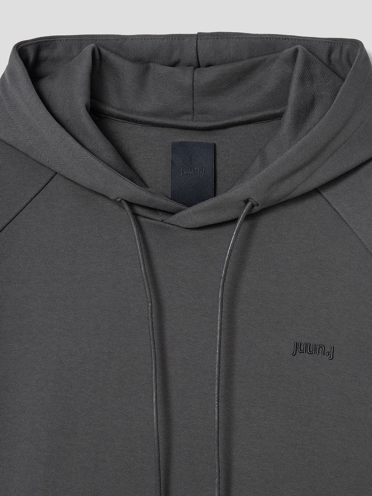 JUUN.J Cotton Ambrodery Rouge Fit Hoodie Grey