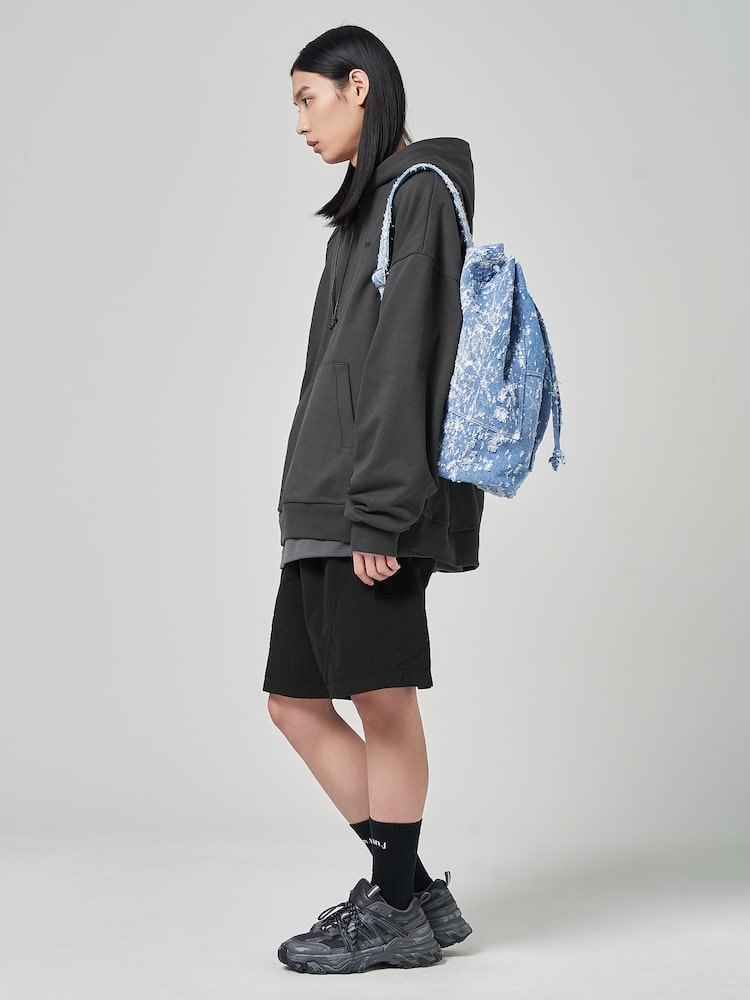 JUUN.J Cotton Ambrodery Rouge Fit Hoodie Grey