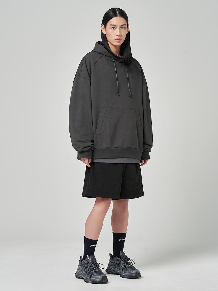JUUN.J Cotton Ambrodery Rouge Fit Hoodie Grey