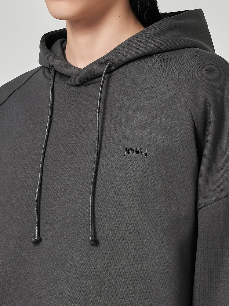 JUUN.J Cotton Ambrodery Rouge Fit Hoodie Grey