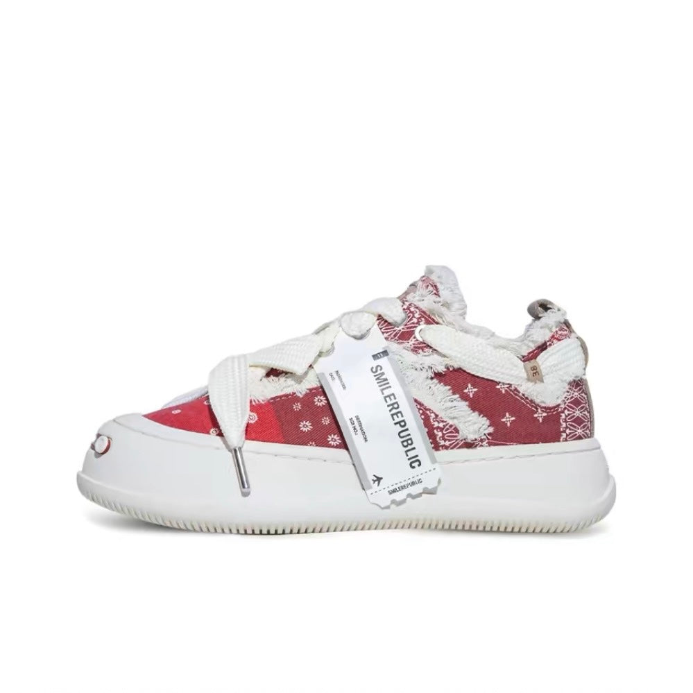 SMILE REPUBLIC Red/ Coarse Canvas