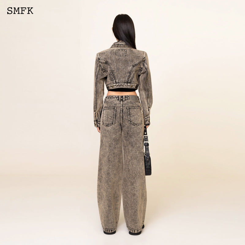SMFK Compass Mustang Classic Wide Leg Flared Jeans Dusk