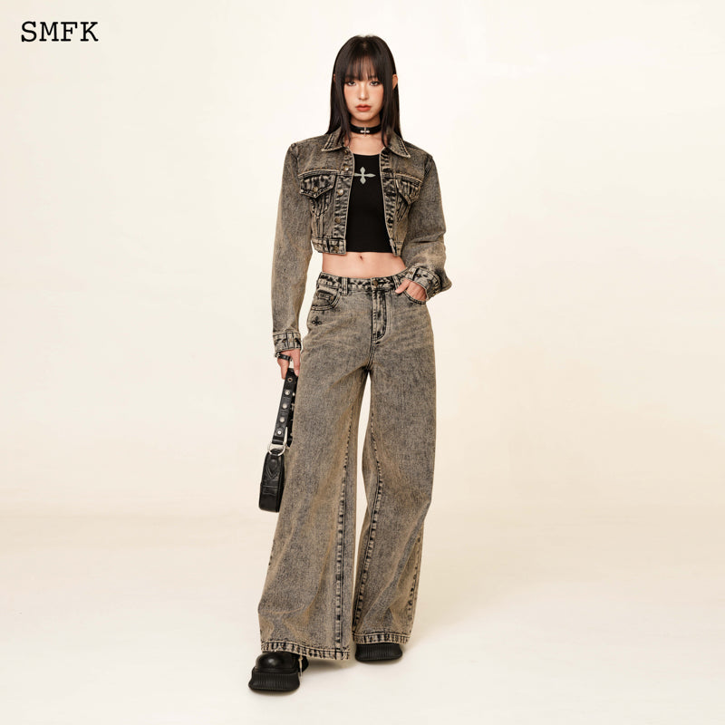 SMFK Compass Mustang Classic Wide Leg Flared Jeans Dusk