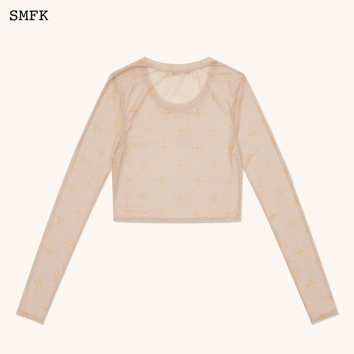 SMFK Garden Desert Mesh Tights Top in Khaki
