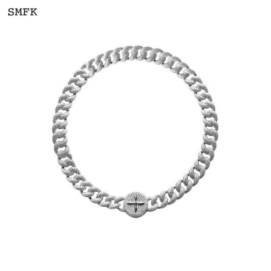 SMFK Compass Diamond Cuban Necklace