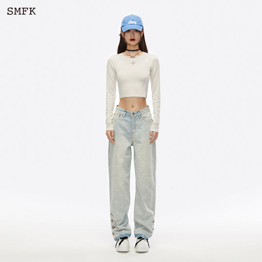 SMFK Midnight Flower Wool Knitted Sweater