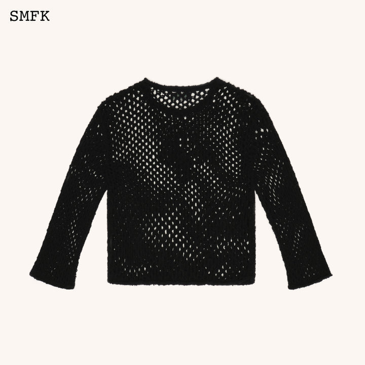 SMFK Wildworld Black Spider Web Hoodie Smock
